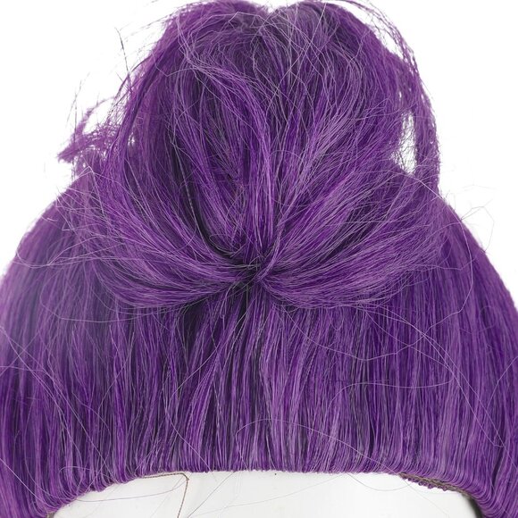 Girls Purple Anime Hunters Costume Halloween Cosplay Pony Tail Braid Wig - Picture 6 of 6